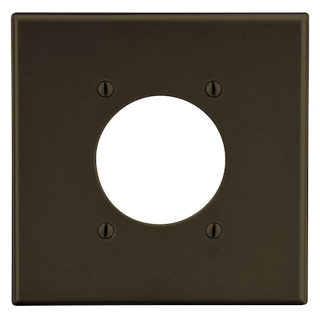 Hubbell Wiring Device-Kellems Wallplate, 2-Gang, 2.15" Opening, Brown P703